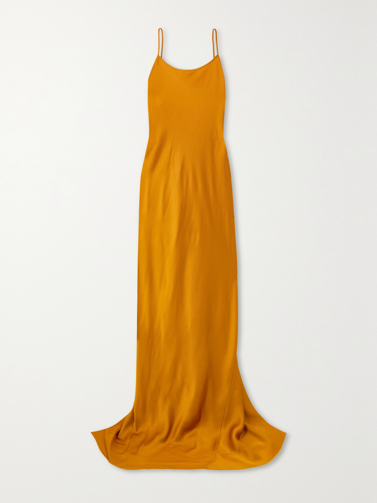 Victoria Beckham Satin Gown In Ginger