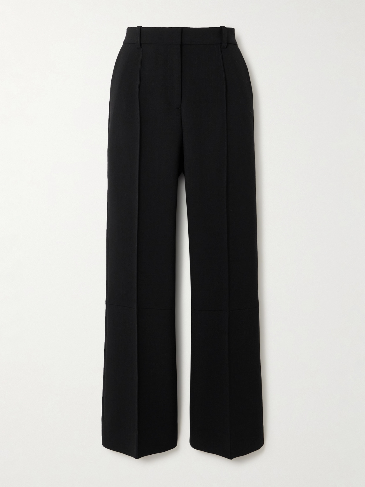 Victoria Beckham Cropped Crepe Bootcut Trousers In Black