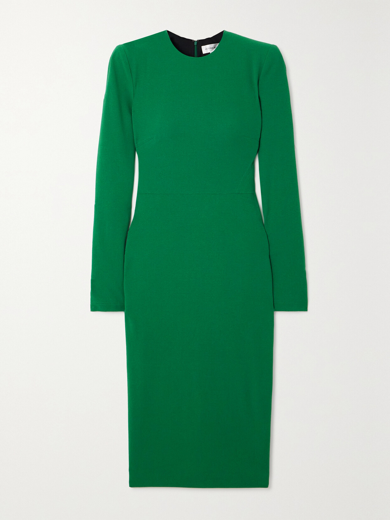 Victoria Beckham Wool-blend Crepe Midi Dress - Green