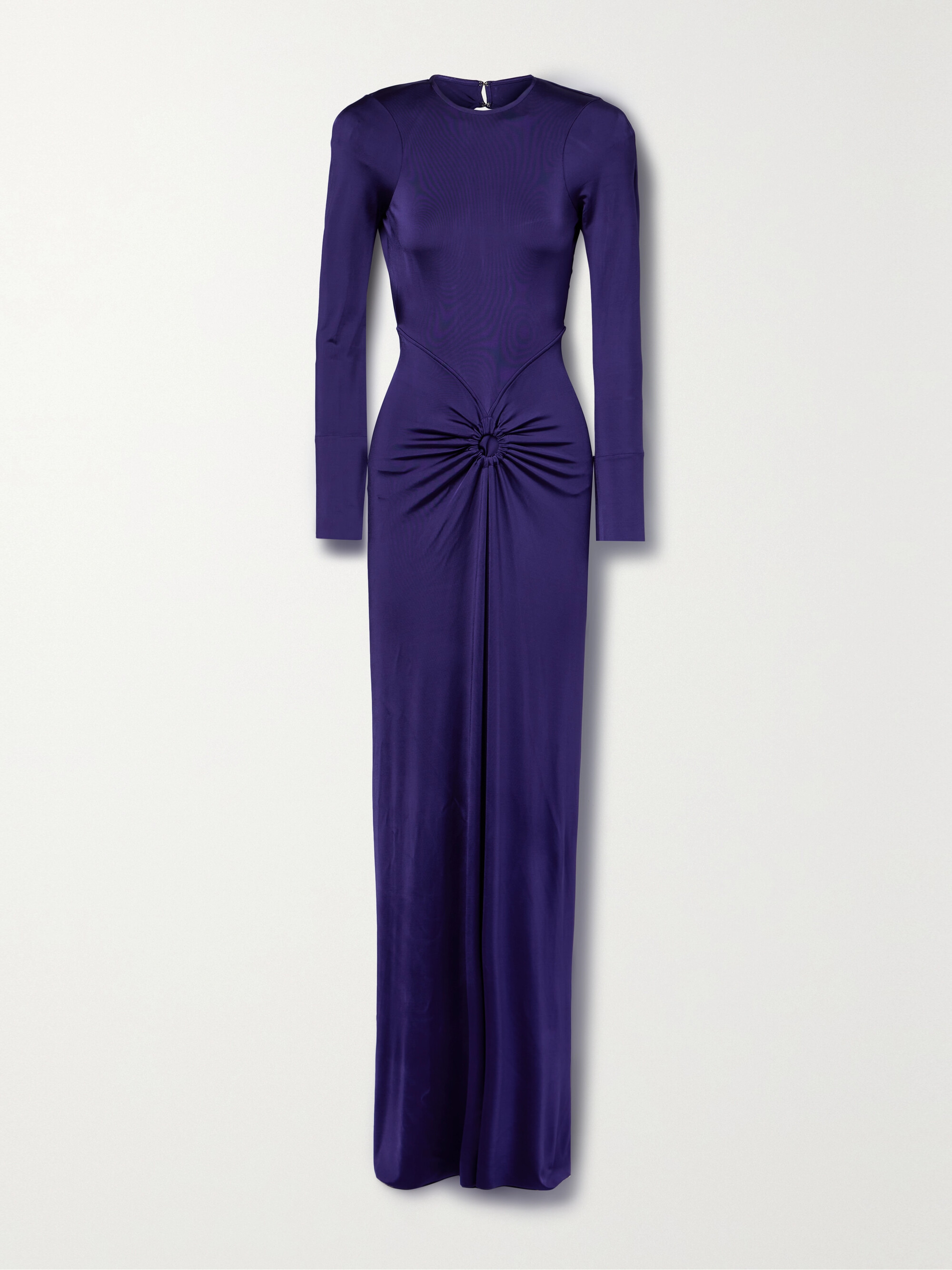 Victoria Beckham Open-back gathered stretch-satin jersey gown thumbnail