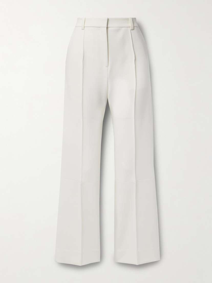Victoria Beckham Cropped Crepe Bootcut Pants - UK 14