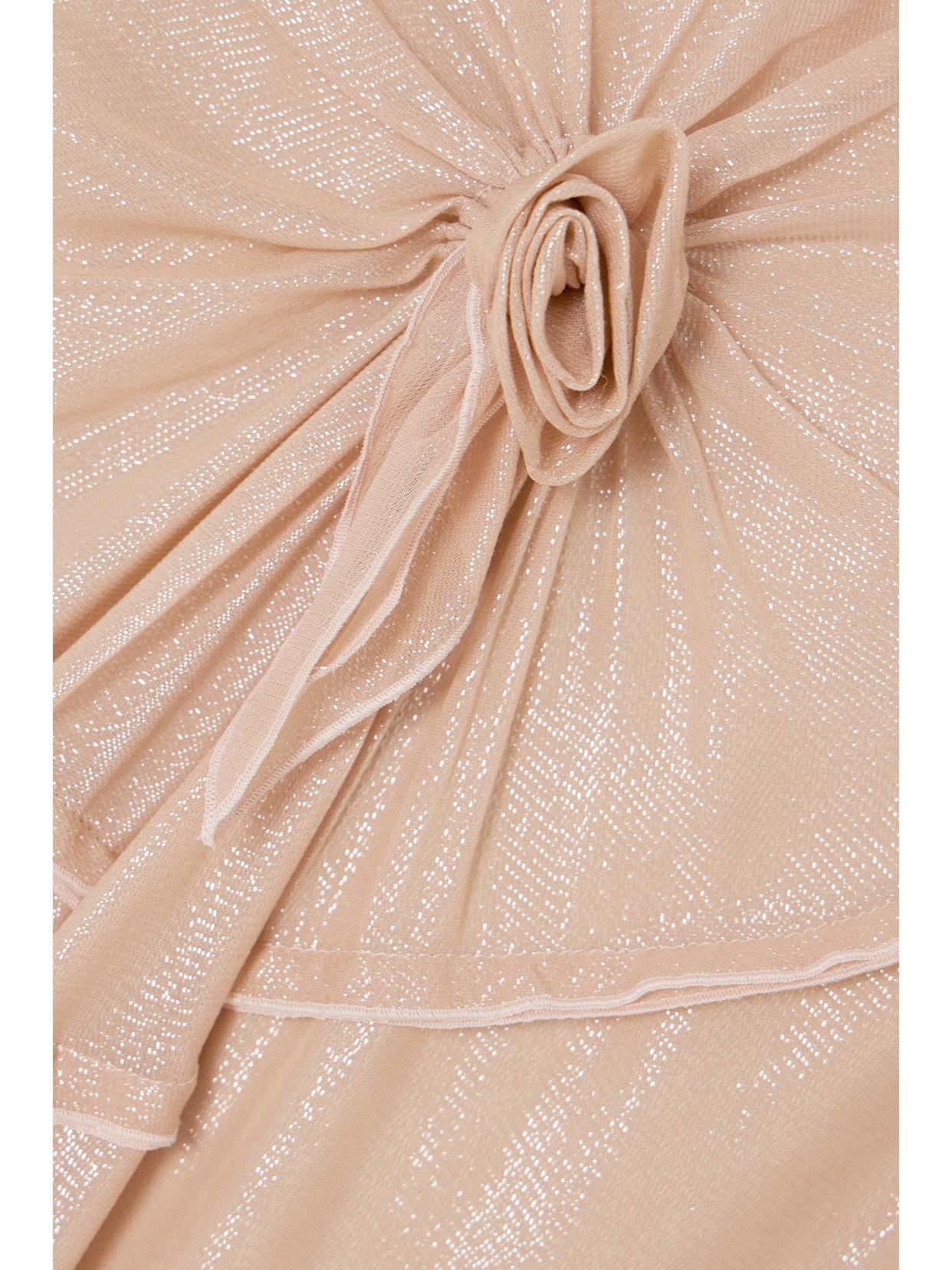 Shop Victoria Beckham Draped Appliquéd Metallic Tulle Midi Skirt In Pink