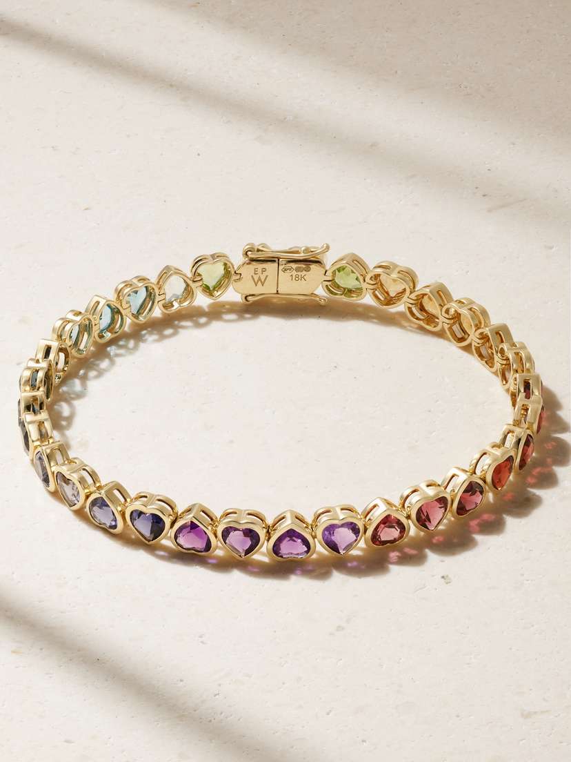 Emily P. Wheeler + Net Sustain I Heart Rainbows 18-karat Recycled Gold Multi-stone Bracelet