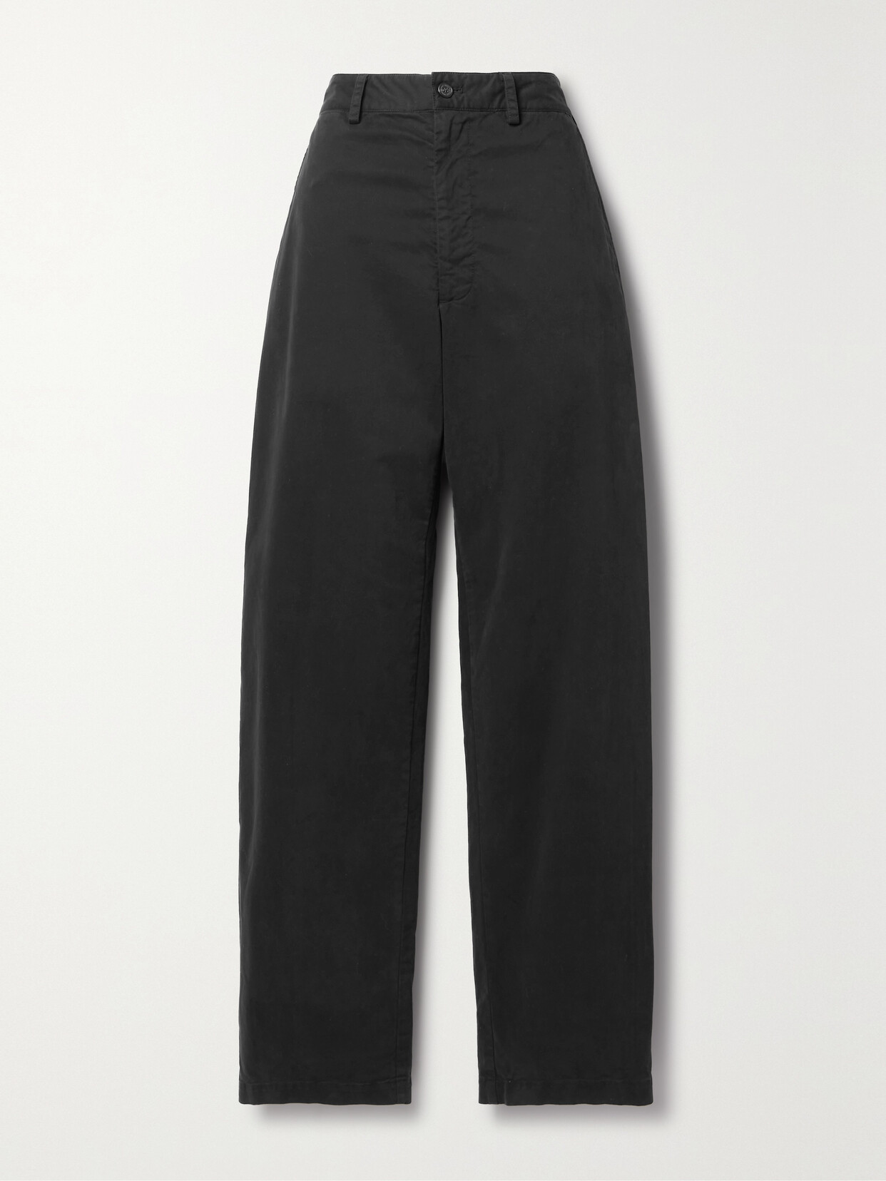 Nili Lotan Eliot Boy Cotton-blend Twill Wide-leg Trousers In Grey