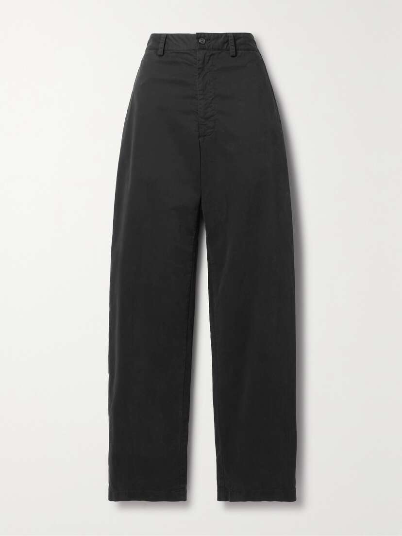 Nili Lotan Eliot Boy Cotton-blend Twill Wide-leg Pants