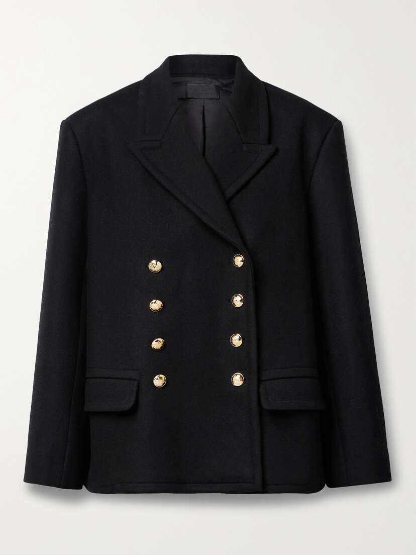 Nili Lotan Pascal Double-breasted Brushed-wool Jacket