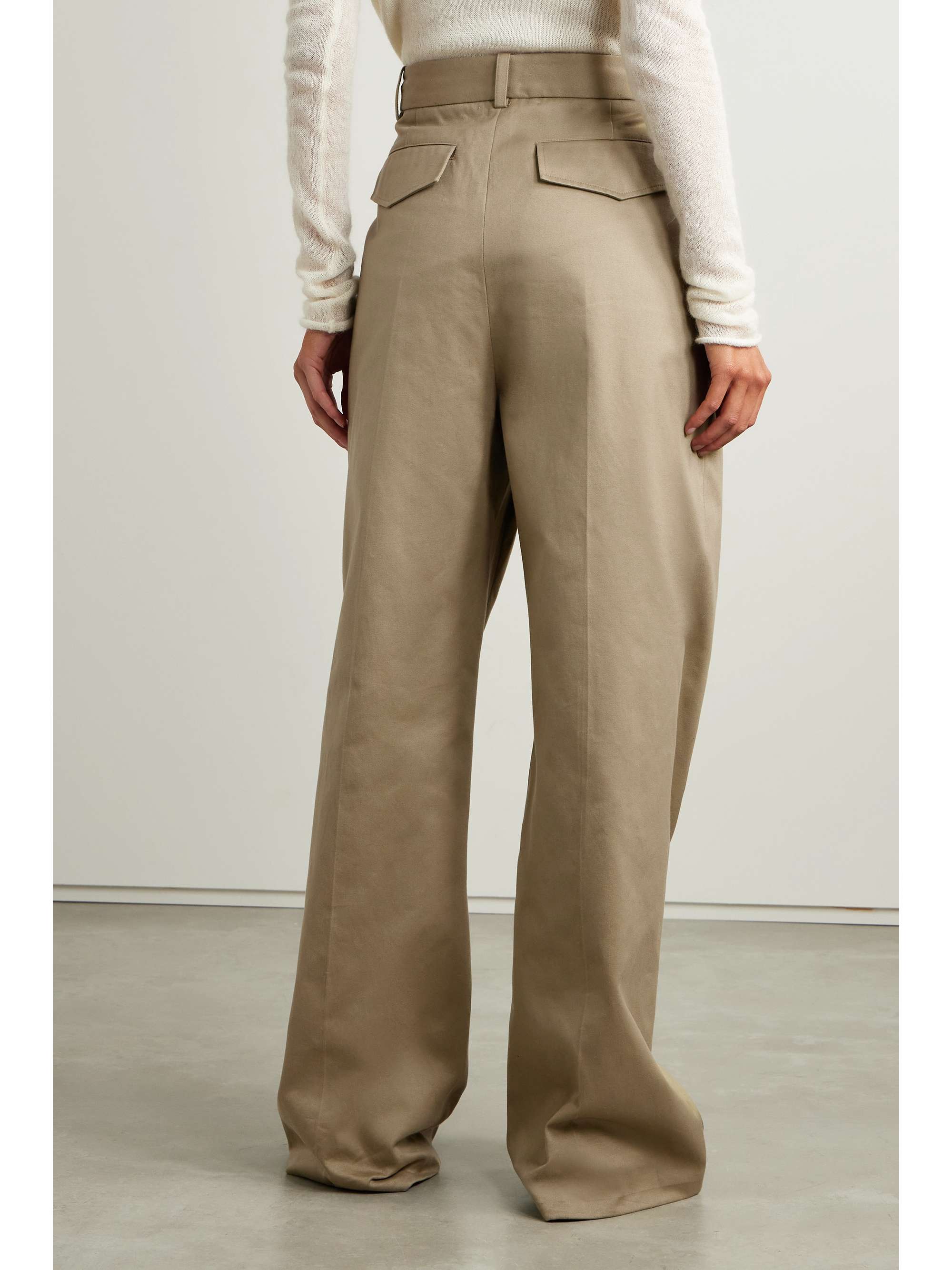 NILI LOTAN Johan cotton-twill wide-leg pants | NET-A-PORTER
