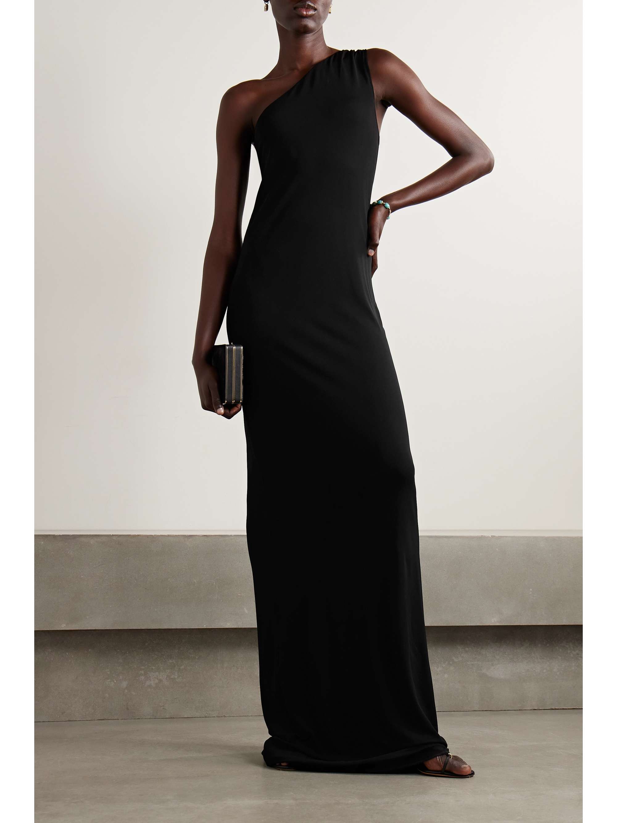 NILI LOTAN Raquel one-shoulder stretch-jersey maxi dress | NET-A-PORTER