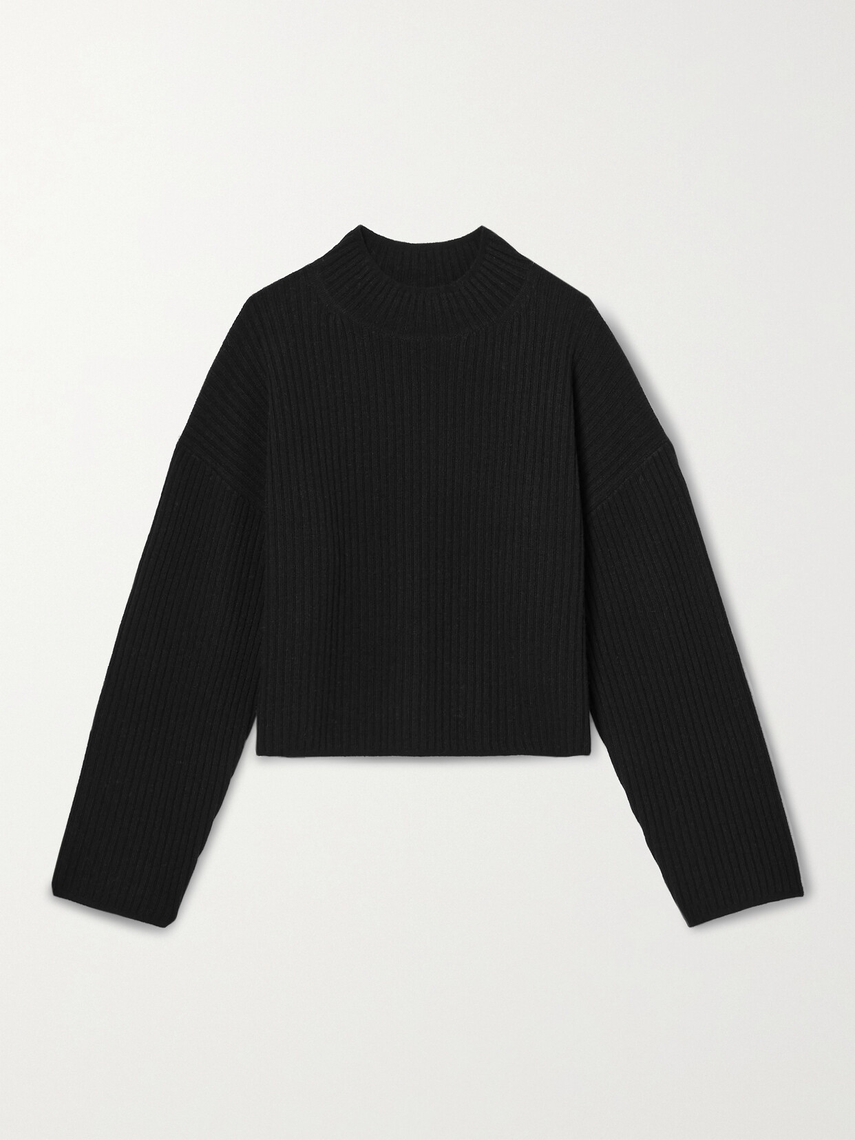 Nili Lotan Idesia Ribbed Wool Jumper In Black