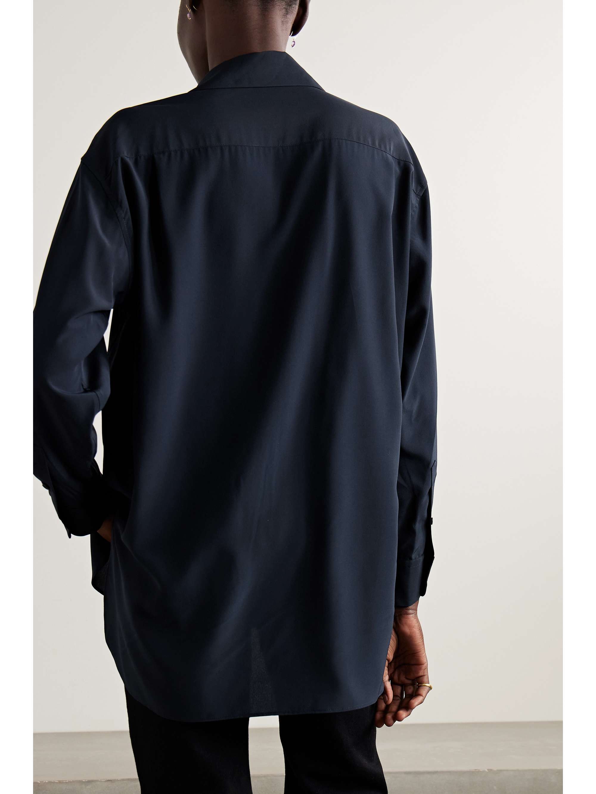NILI LOTAN Julien silk crepe de chine shirt