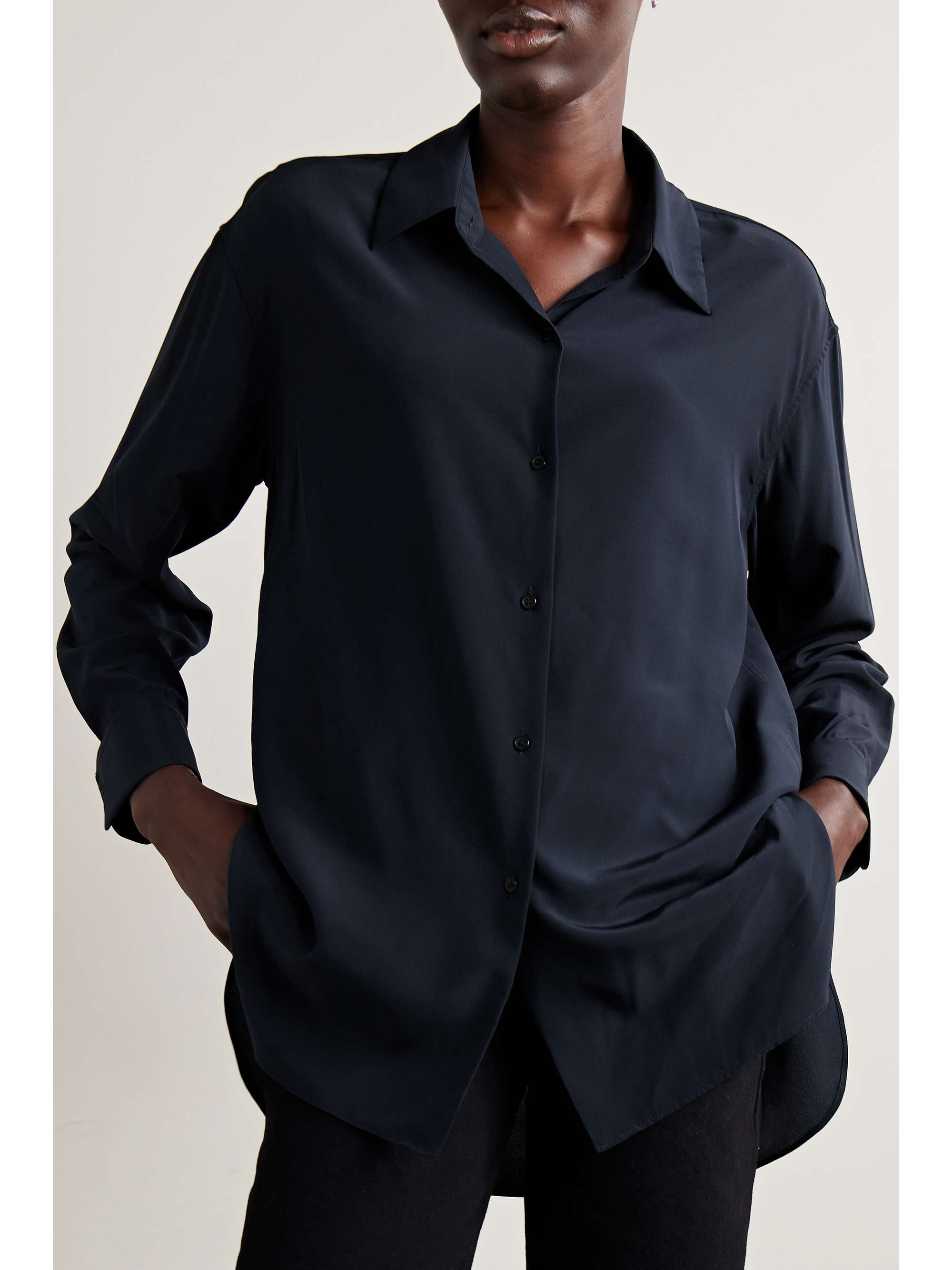 NILI LOTAN Julien silk crepe de chine shirt