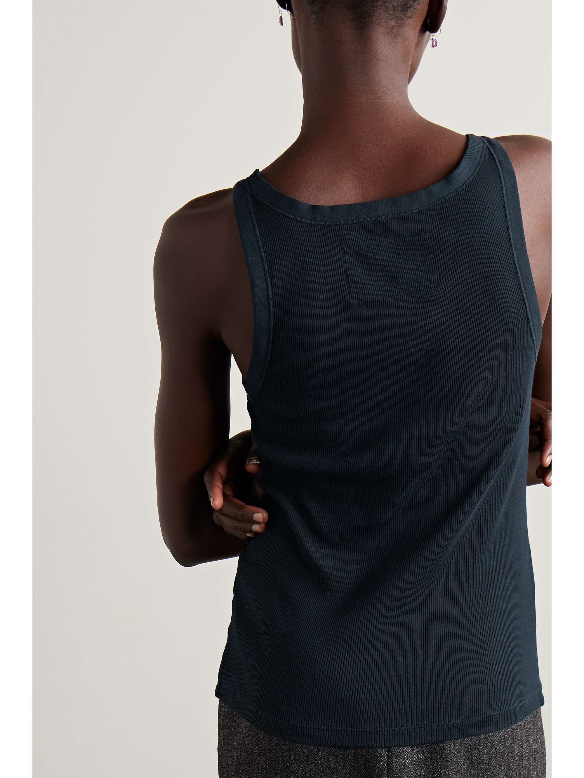 NILI LOTAN Jennifer ribbed cotton-jersey tank