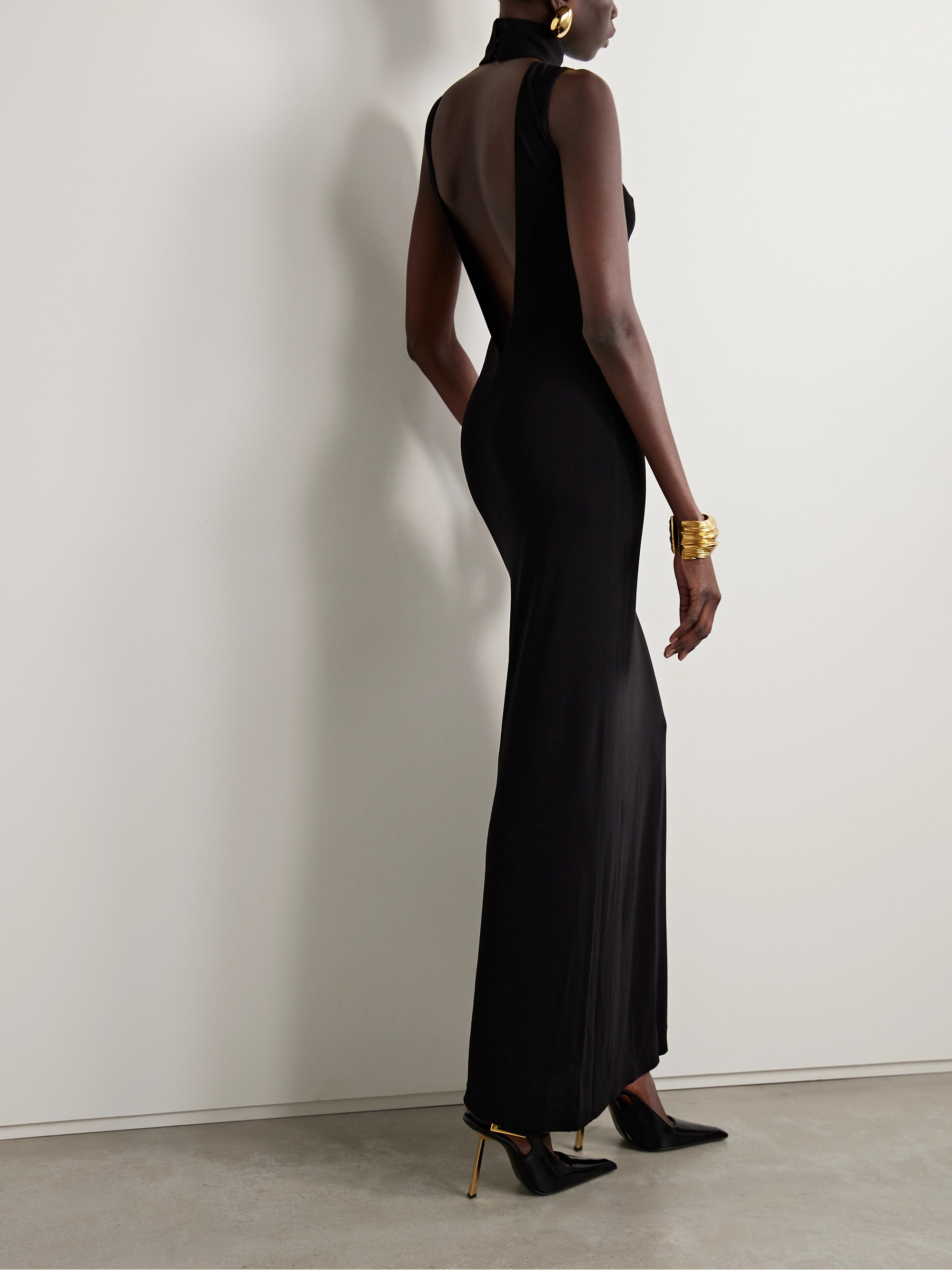 Nili Lotan Reid open-back stretch-jersey maxi dress thumbnail