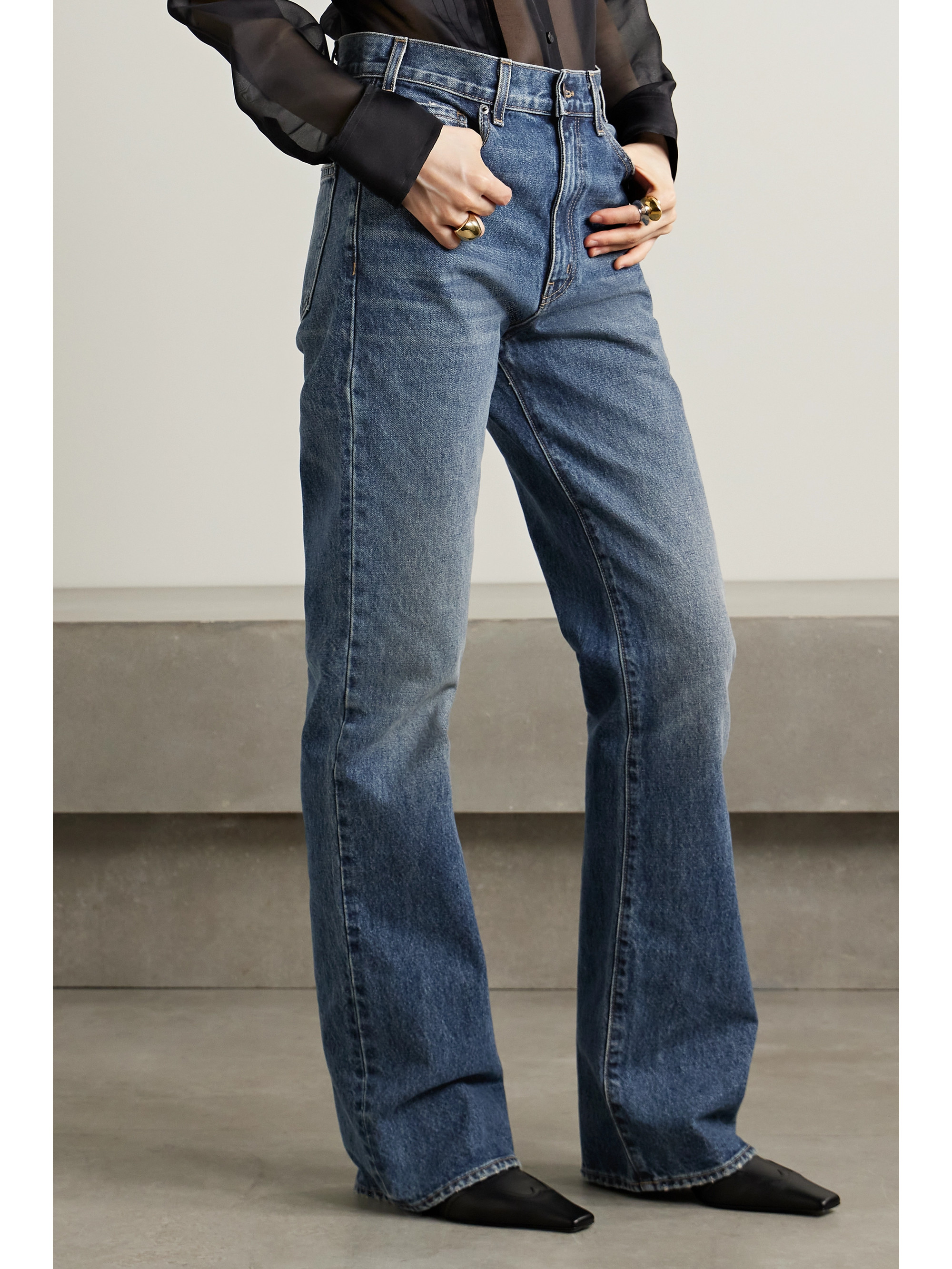 Nili Lotan Joan high-rise straight-leg jeans