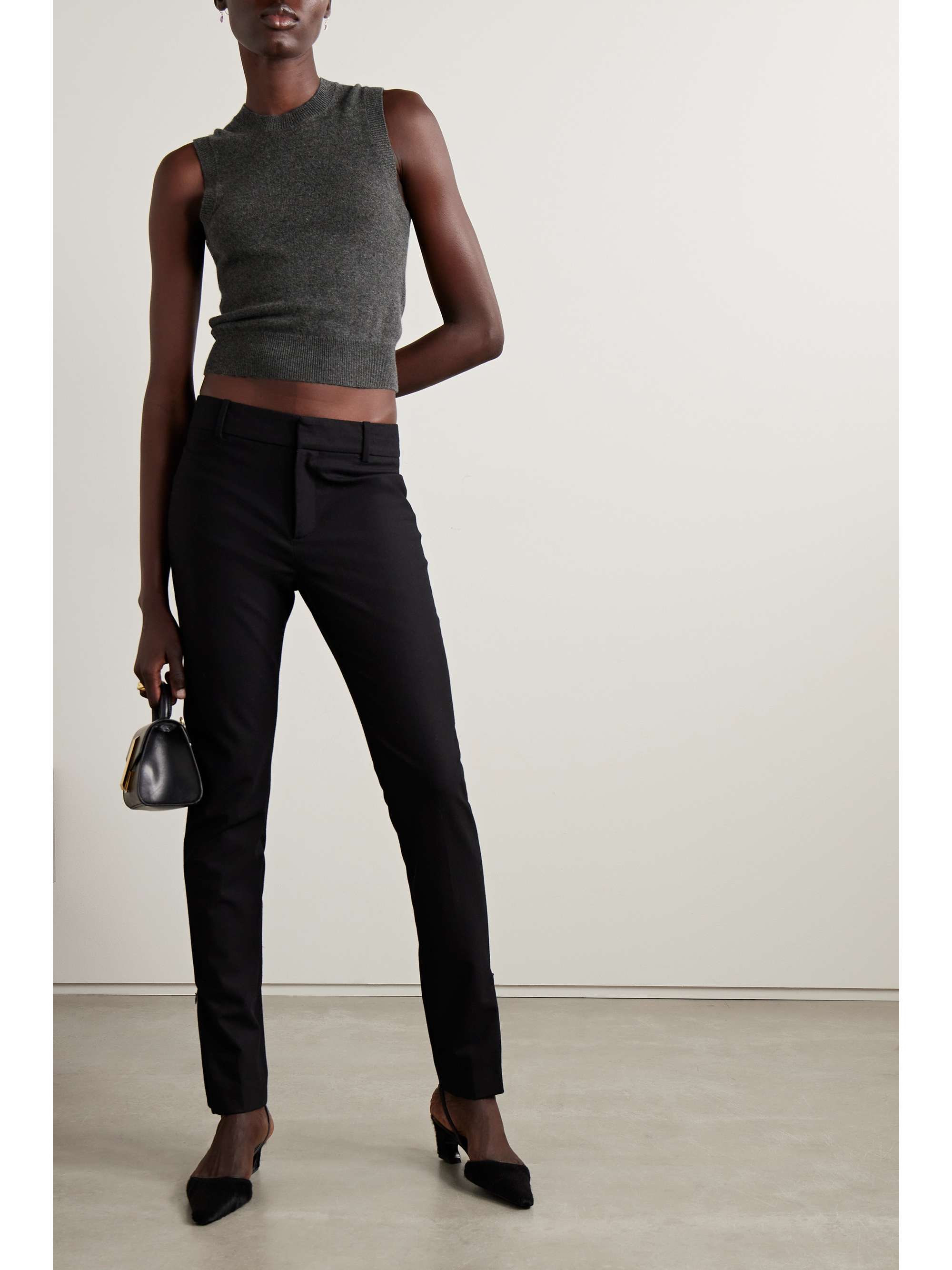 NILI LOTAN May cropped cashmere tank