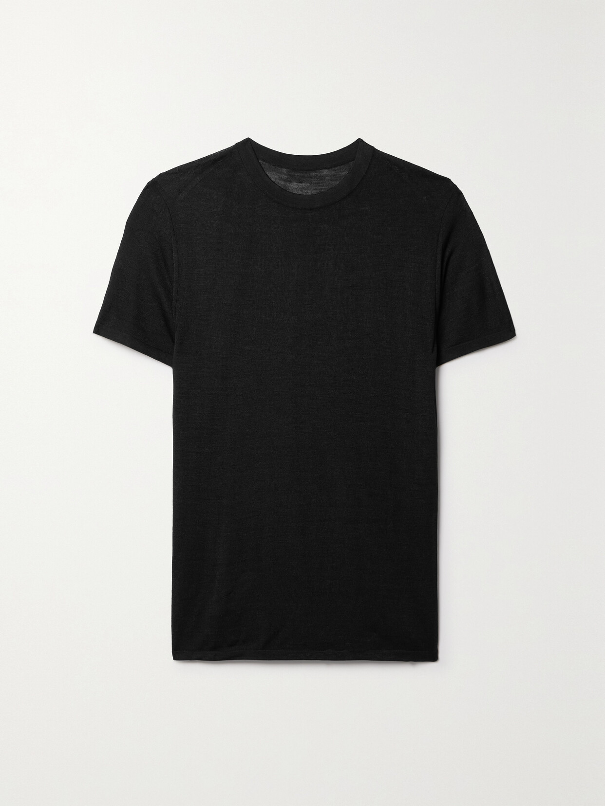 Shop Nili Lotan Kimena Silk-jersey T-shirt In Black