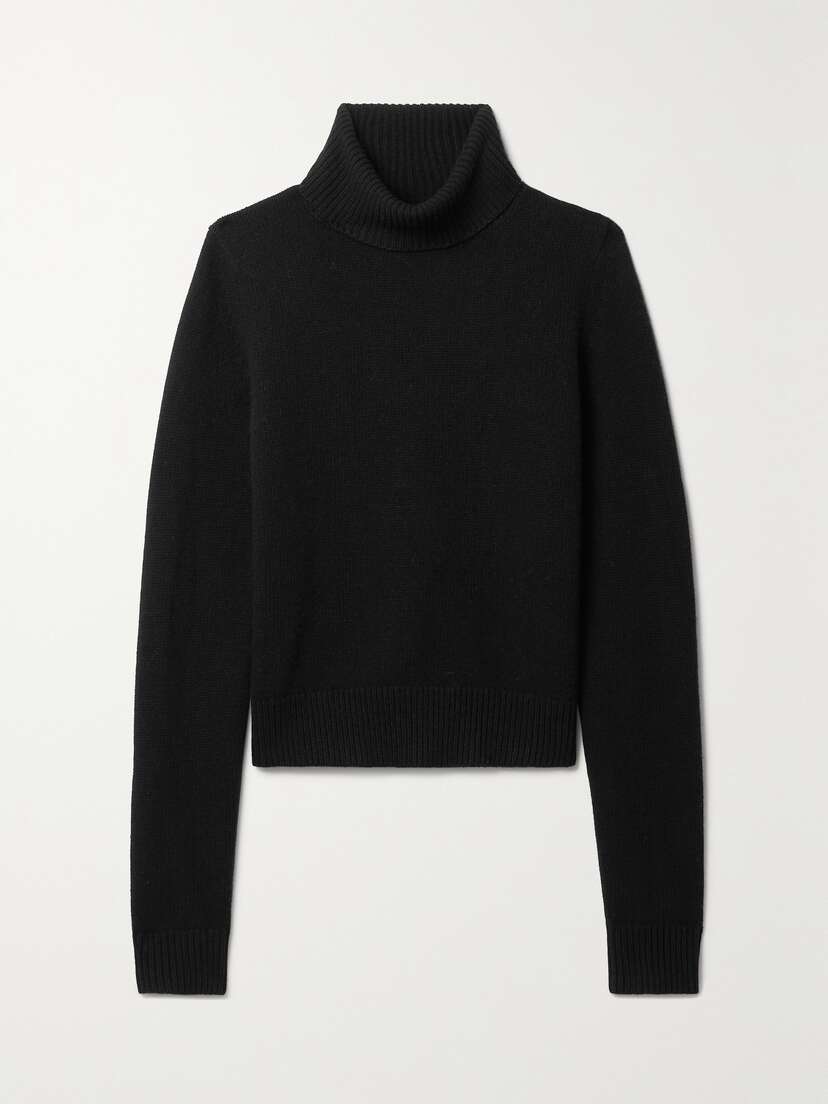 Nili Lotan Hollyn Cropped Wool Turtleneck Sweater