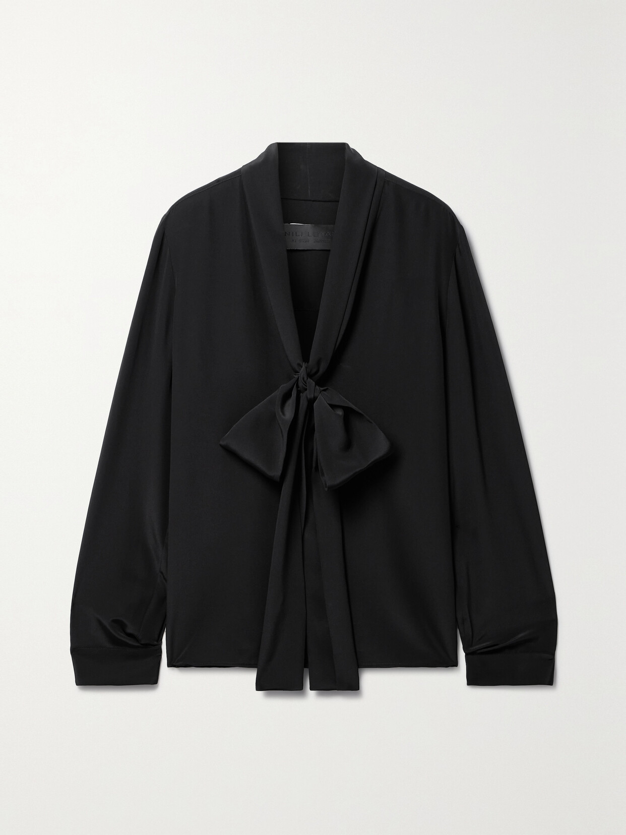 Nili Lotan - Angelique Tie-neck Silk Crepe De Chine Blouse - Black