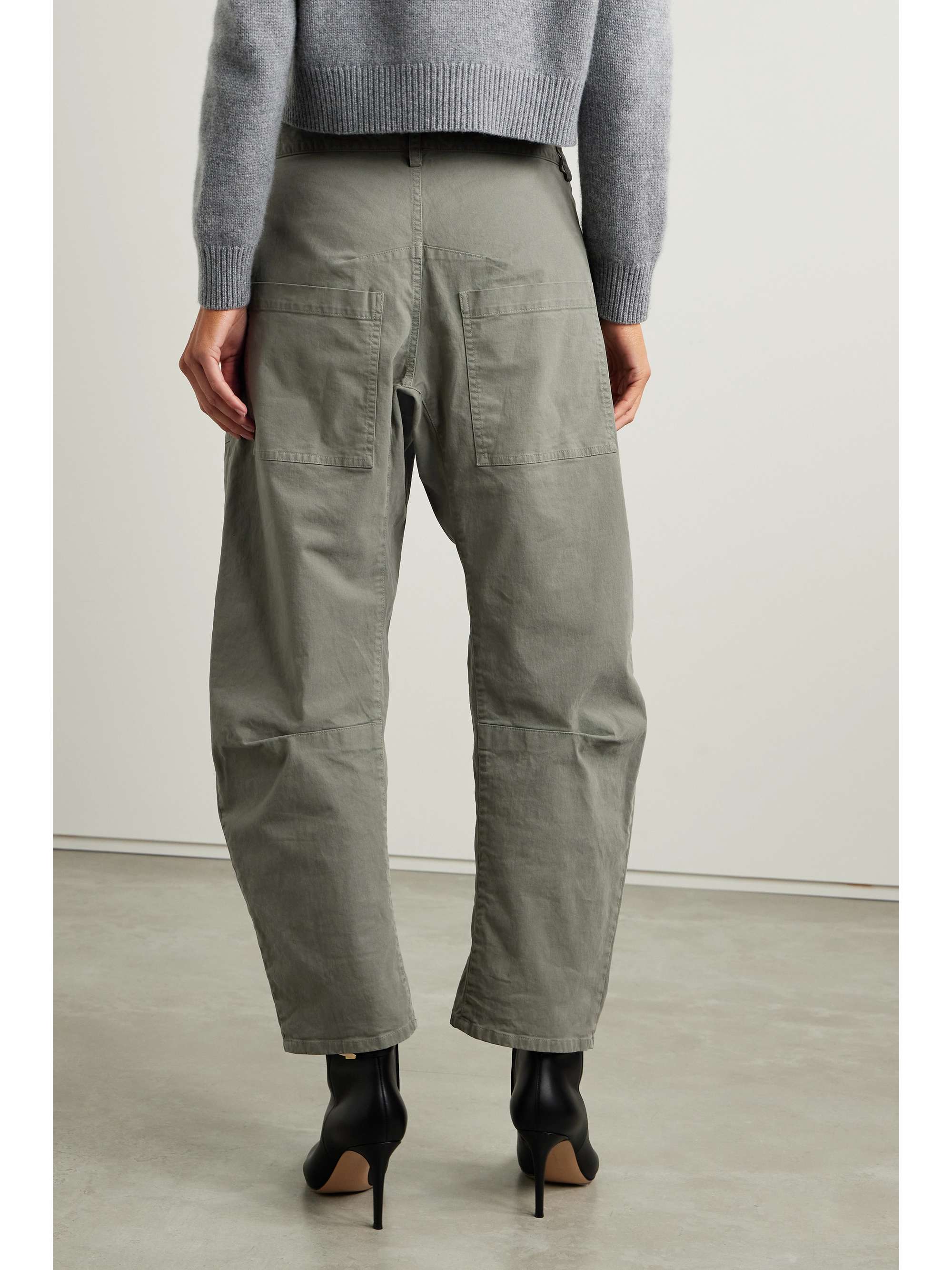 NILI LOTAN Shon cotton-blend twill tapered pants