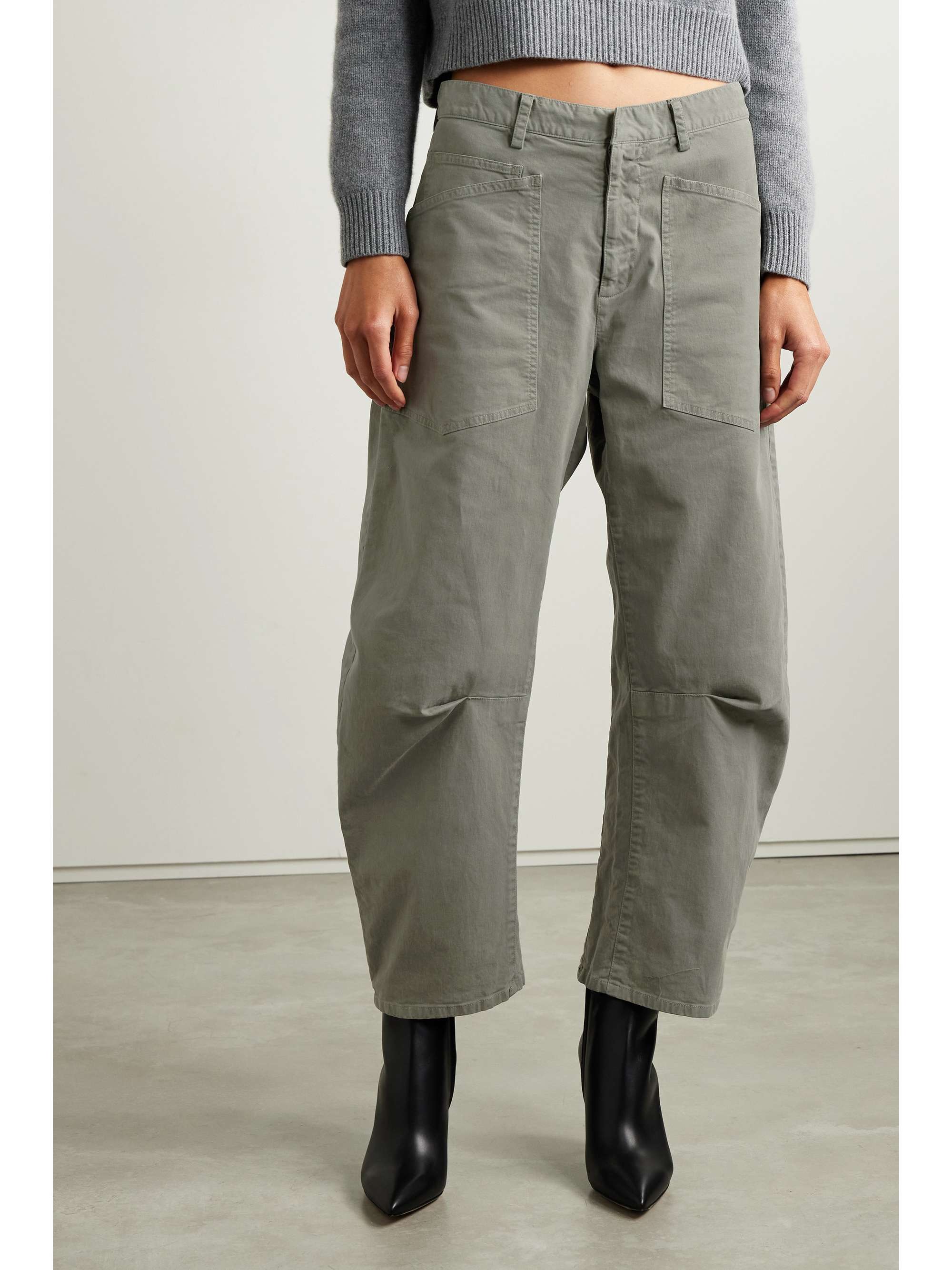 NILI LOTAN Shon cotton-blend twill tapered pants