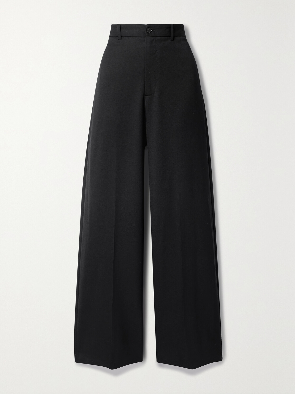 Nili Lotan Johan Wool-twill Wide-leg Pants In Black