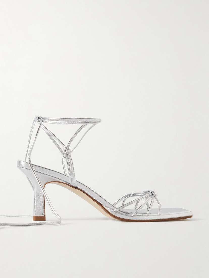 aeyde Roda Metallic Leather Sandals