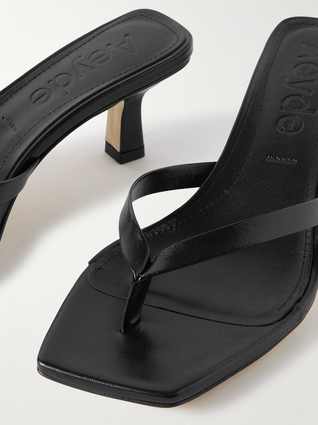 Shop Aeyde Wilma Leather Sandals In Black