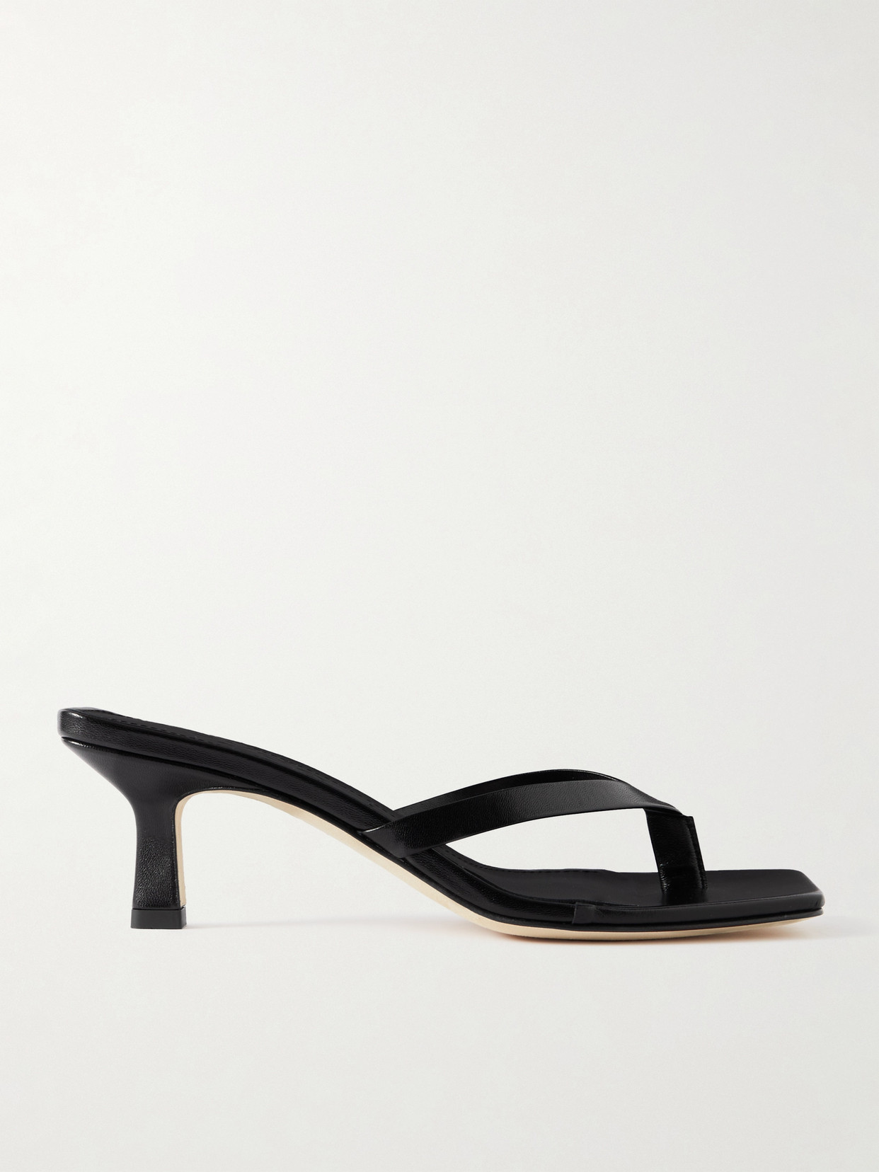 Shop Aeyde Wilma Leather Sandals In Black