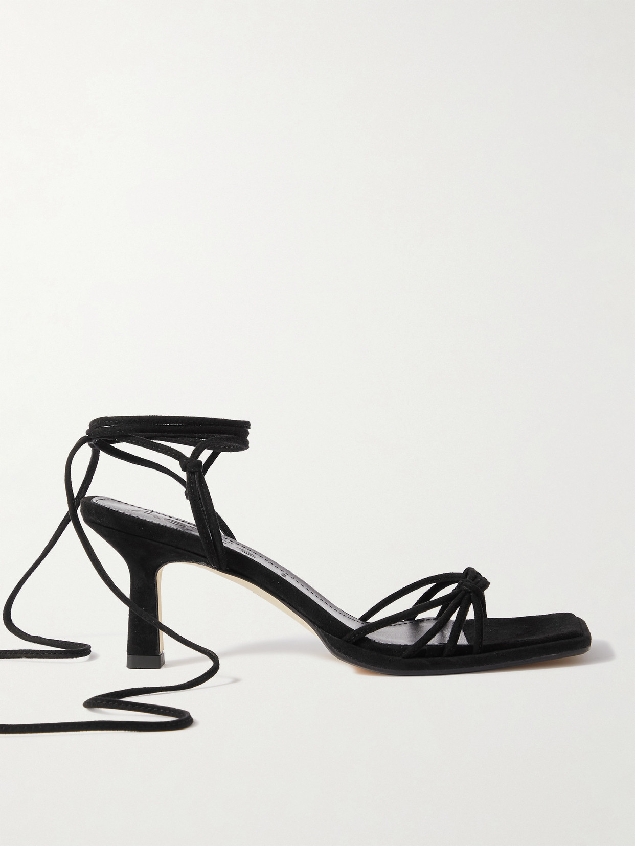 Shop Aeyde Roda Suede Sandals In Black