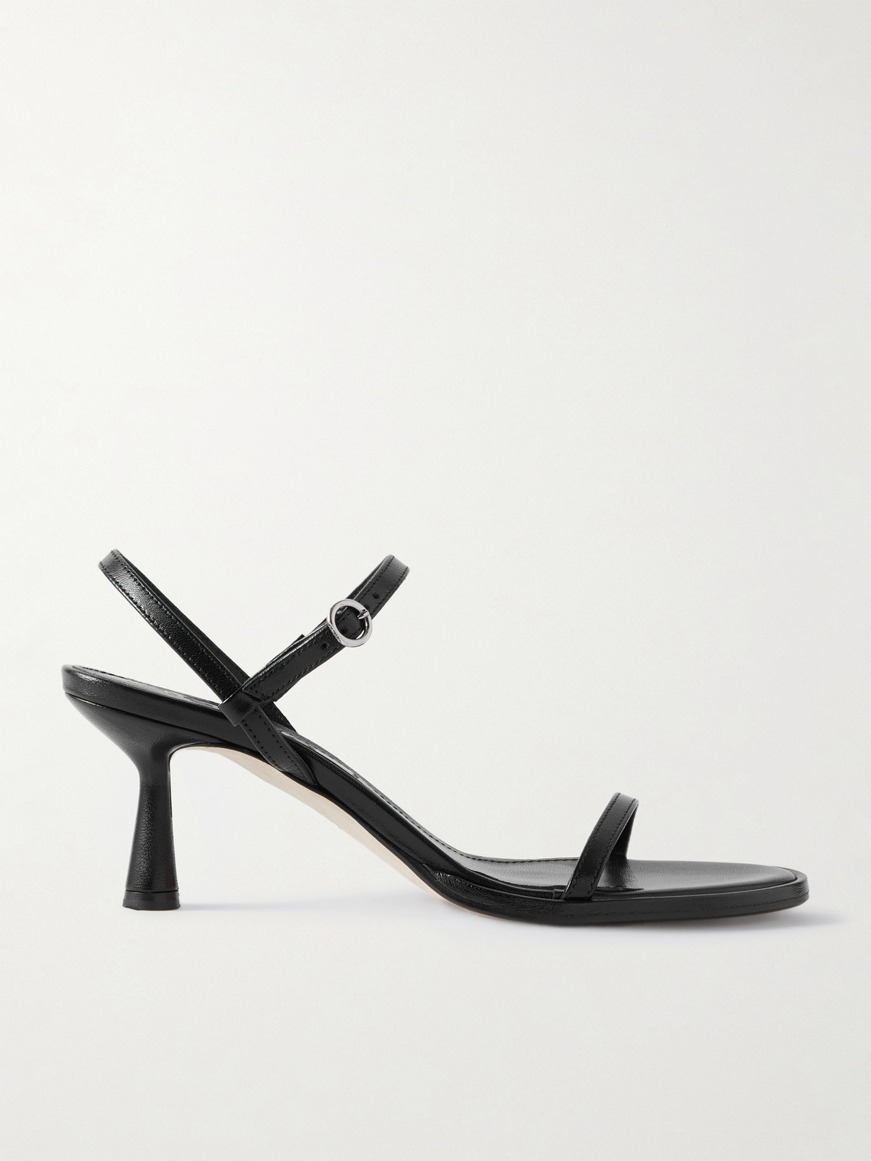 Shop Aeyde Mikita Leather Sandals In Black