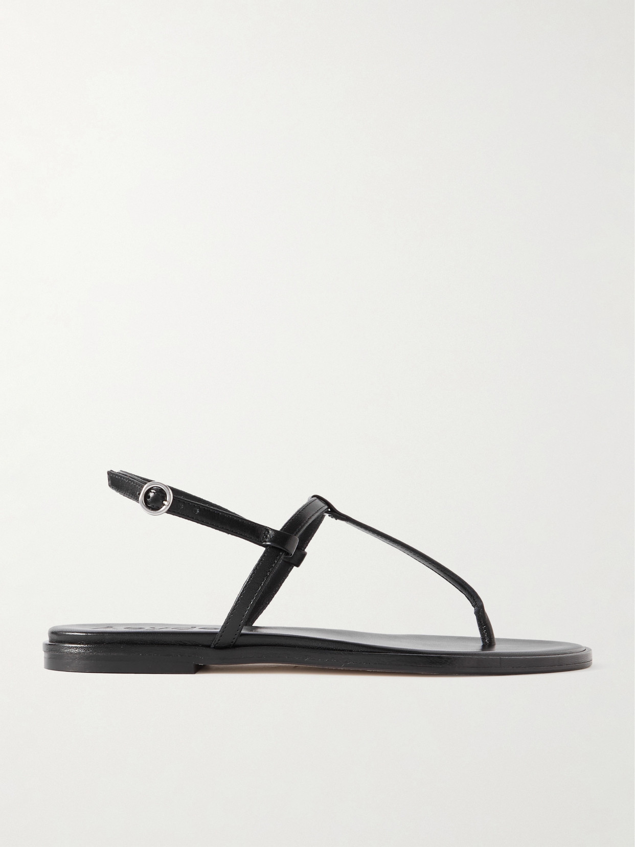 Shop Aeyde Nala Leather Sandals In Black