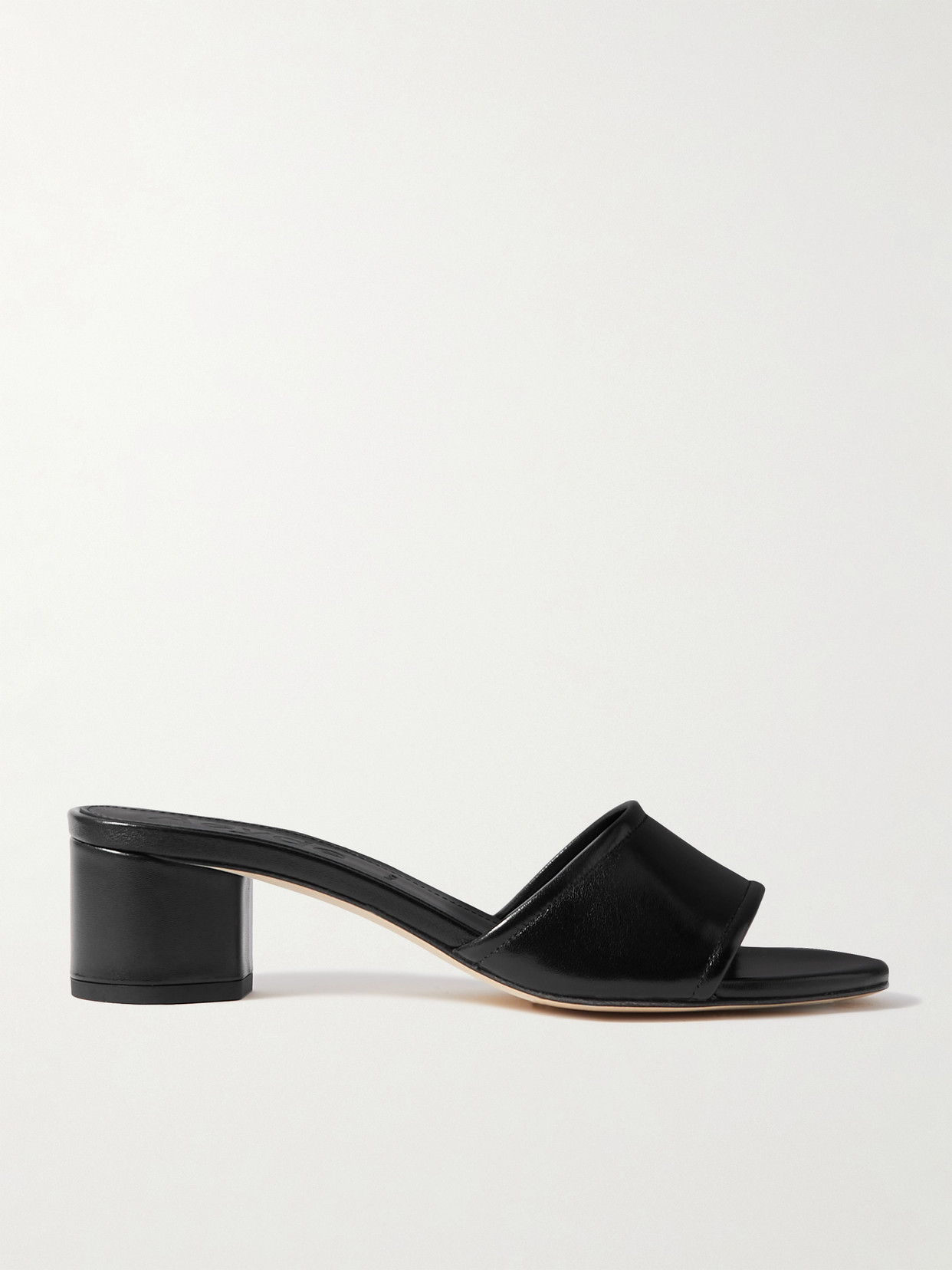 Shop Aeyde Jovia Leather Mules In Black