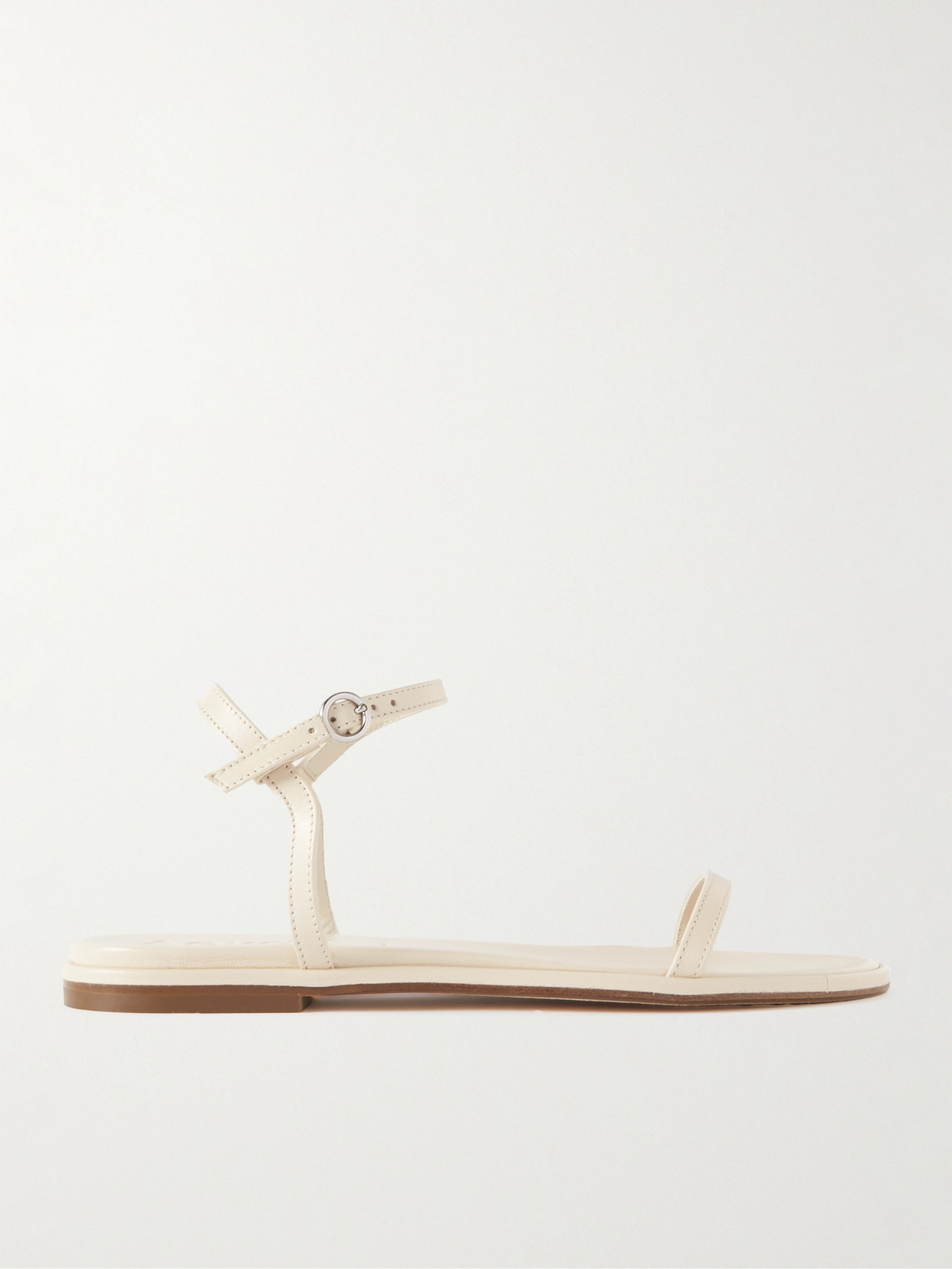 Aeyde Nettie Leather Sandals In Cream