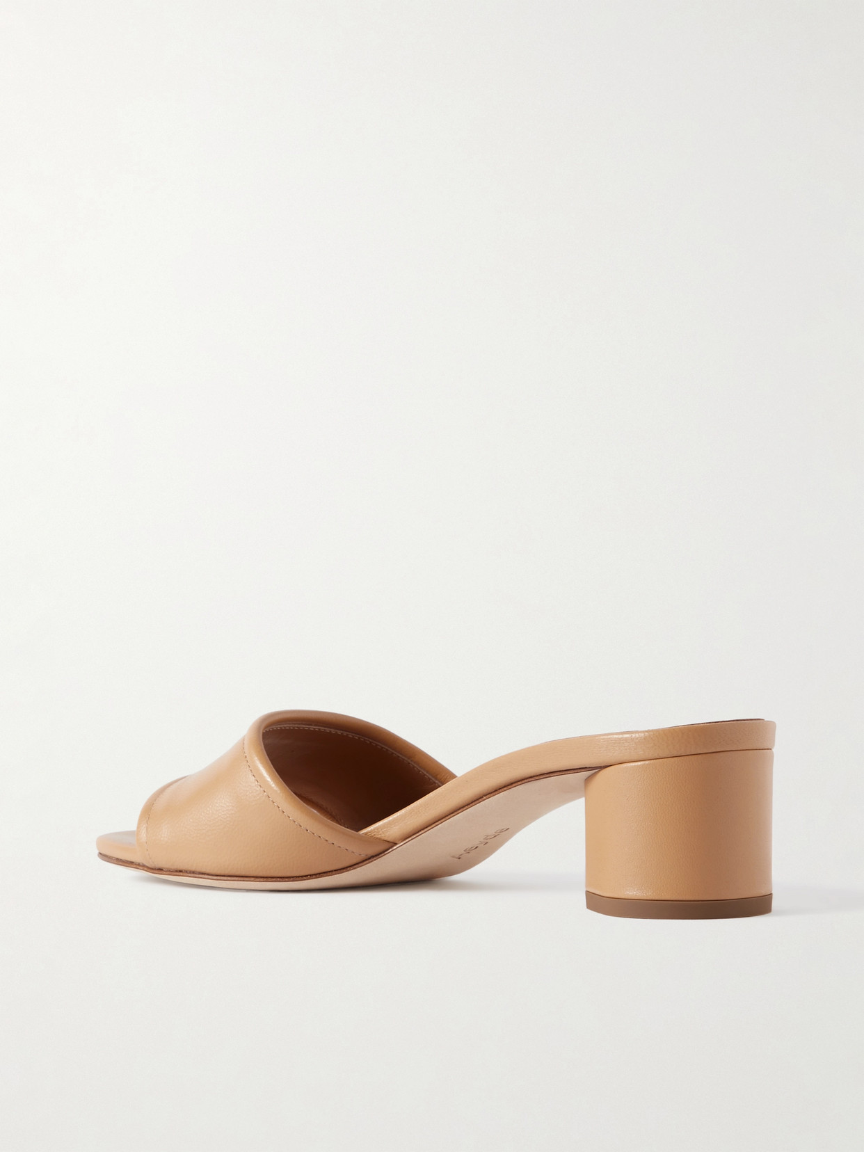 Shop Aeyde Jovia Leather Mules In Neutrals