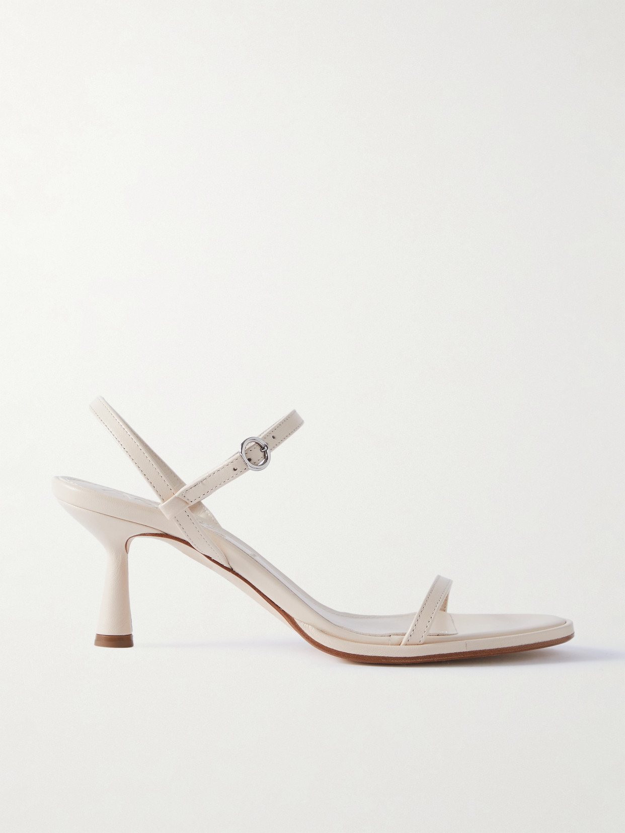 Aeyde Mikita Leather Sandals In Cream