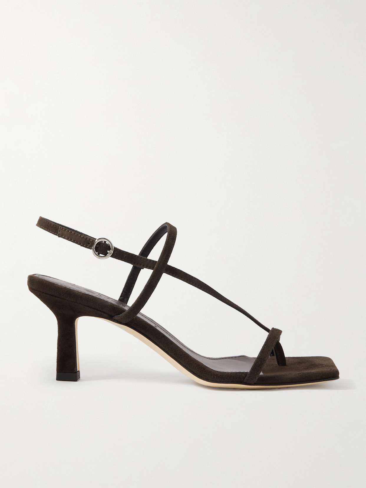 Shop Aeyde Elise Suede Sandals In Brown