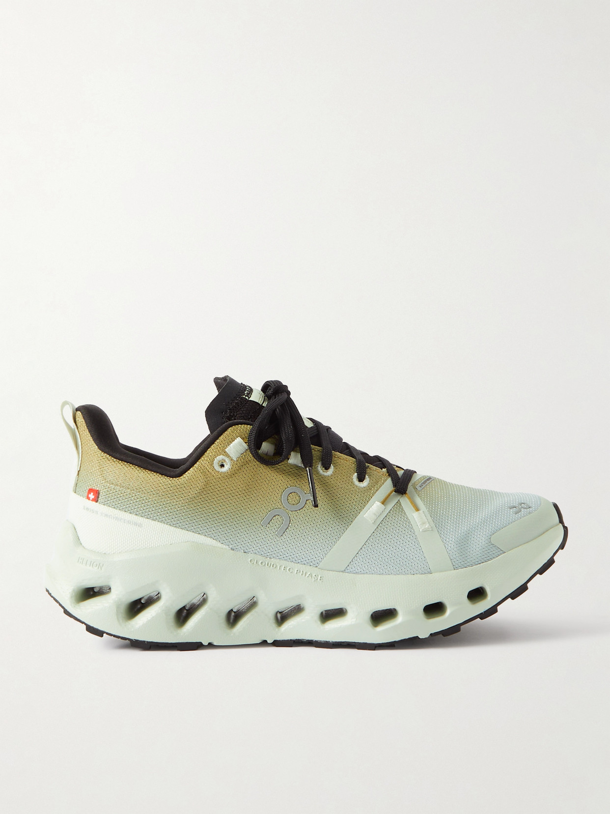 On Cloudsurfer Trail Rubber-trimmed Mesh Sneakers In Neutrals