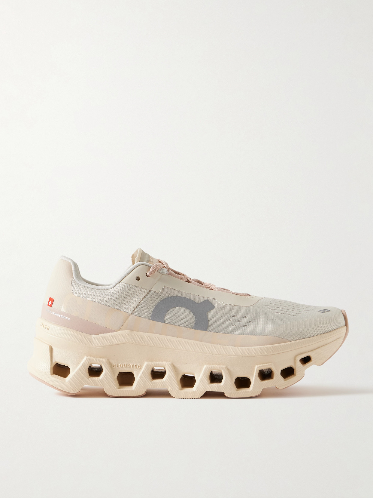 Shop On Cloudmster Rubber-trimmed Mesh Sneakers In Pink