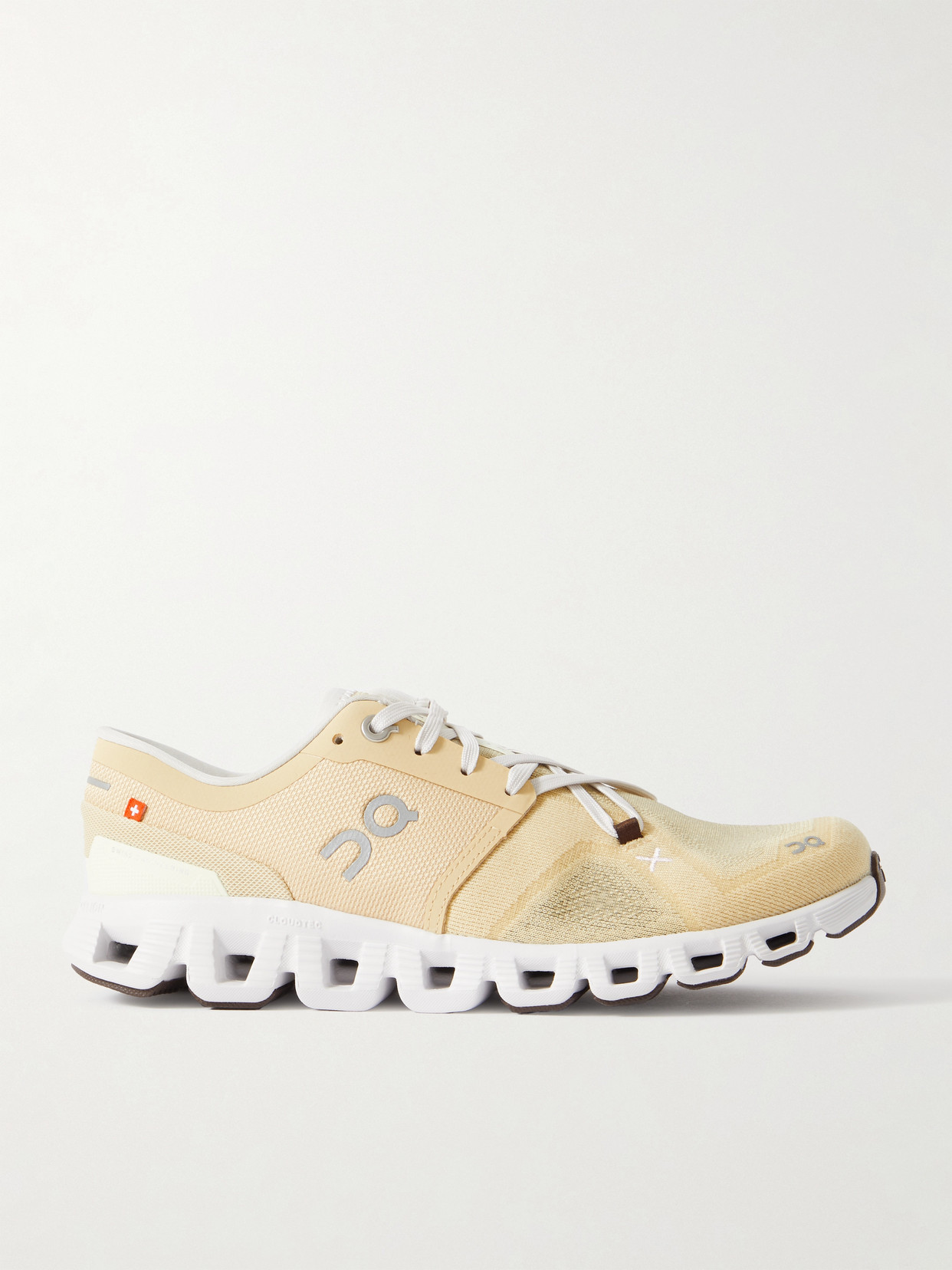 Shop On Cloud X 3 Mesh And Rubber Sneakers In Neutrals