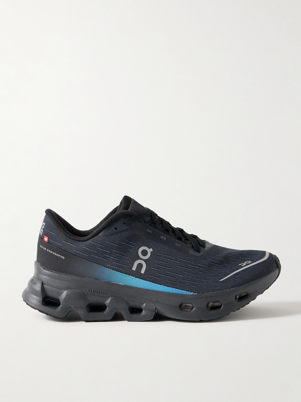 Shop On Cloudspark Rubber-trimmed Recycled-mesh Sneakers In Blue