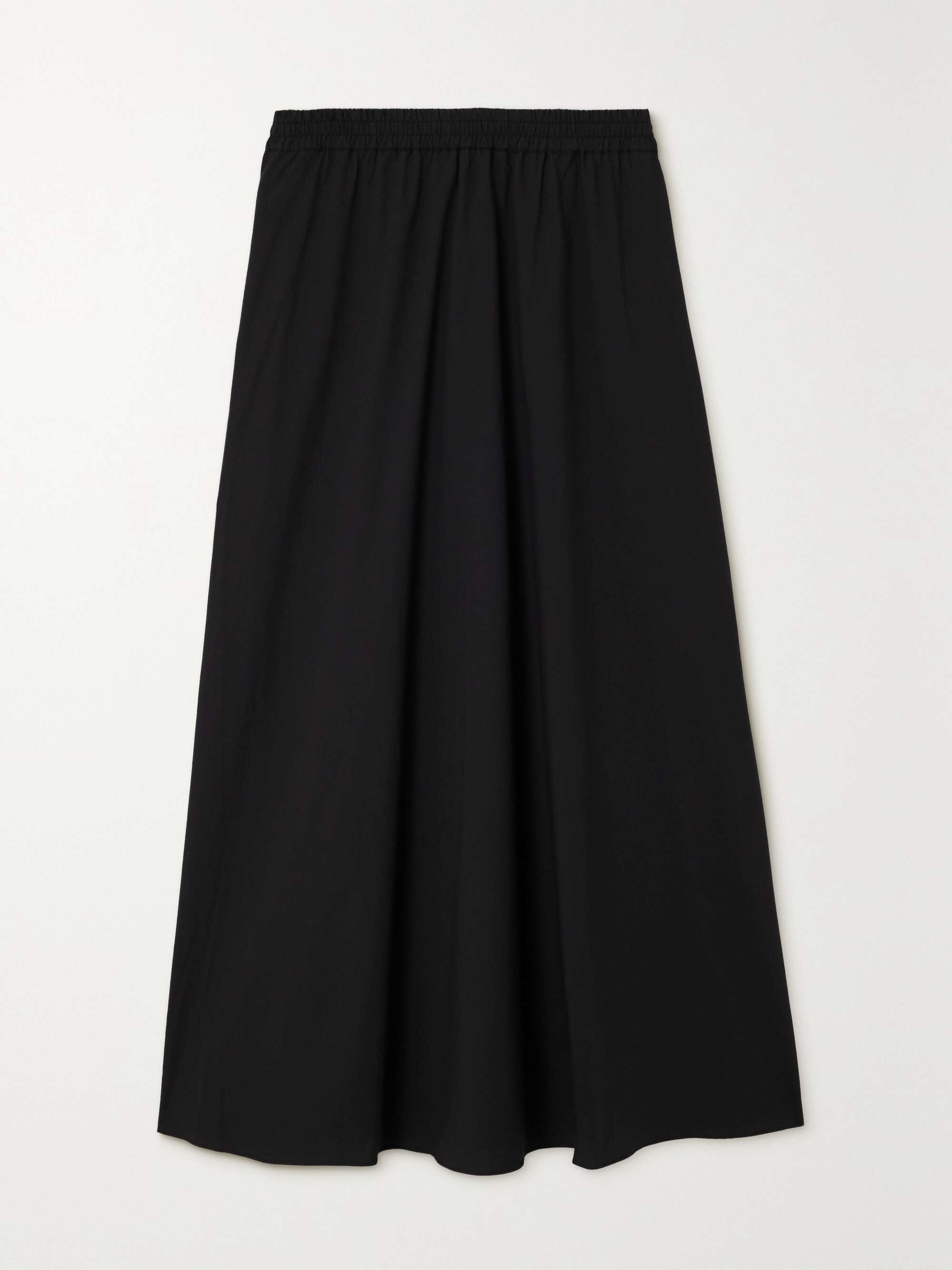 NET SUSTAIN pleated organic cotton poplin midi skirt