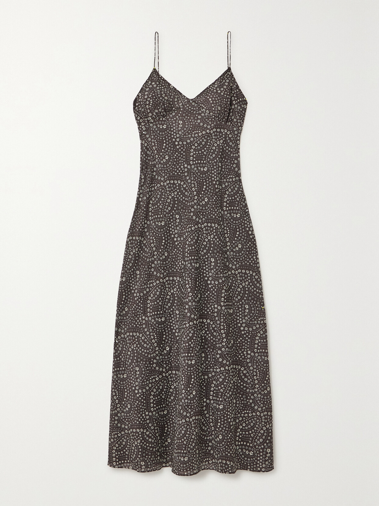 Matteau + Net Sustain Floral-print Organic Cotton And Organic Silk-blend Dress In Brown