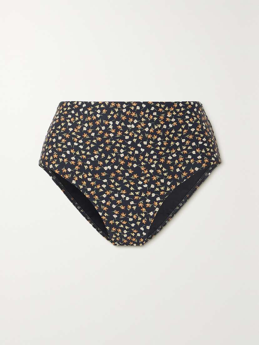 Matteau + Net Sustain The High Waist Floral-print Recycled Bikini Briefs
