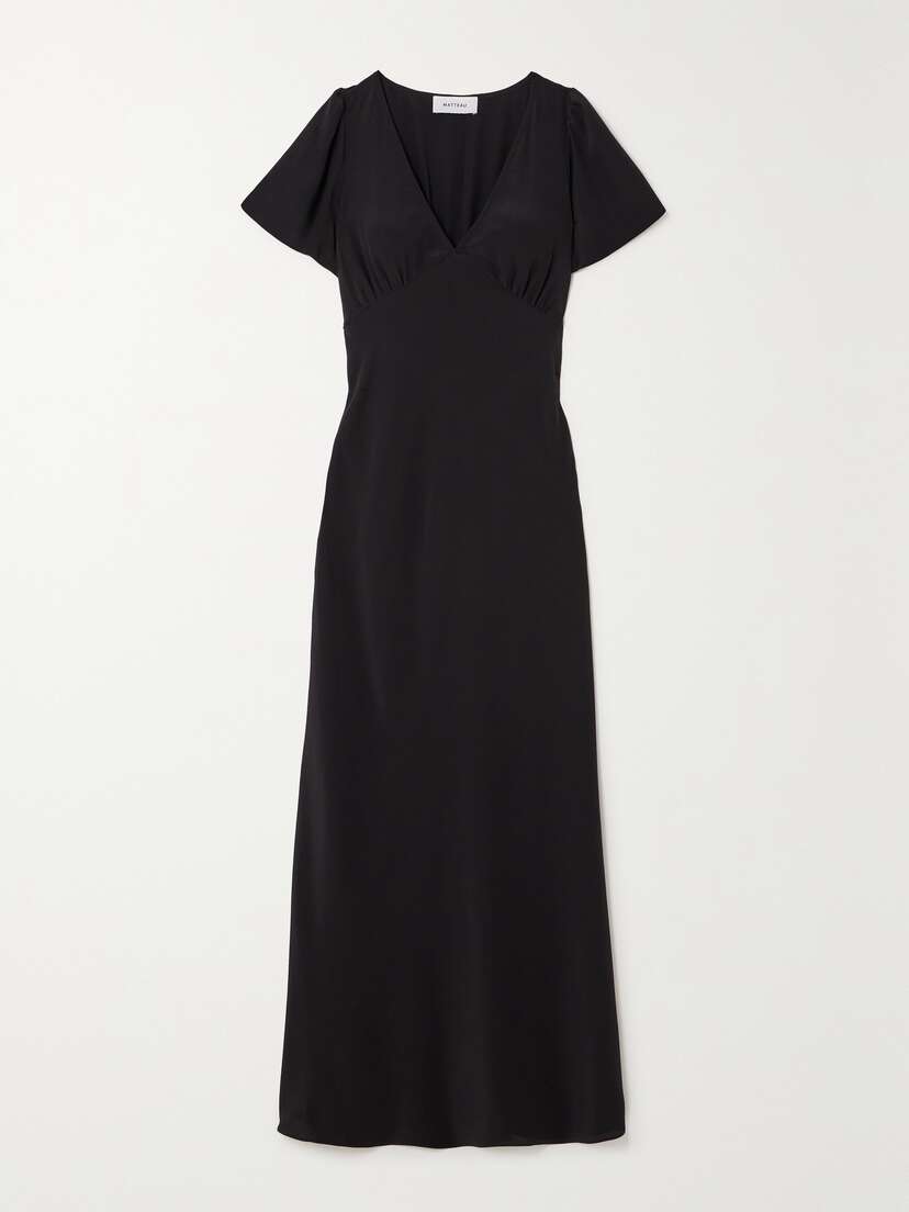 Matteau + Net Sustain Organic Silk Crepe De Chine Maxi Dress
