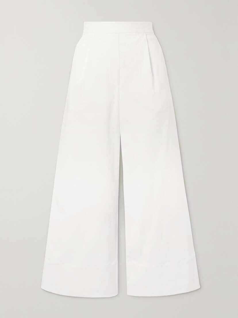 Matteau + Net Sustain Organic Cotton-blend Twill Straight-leg Pants