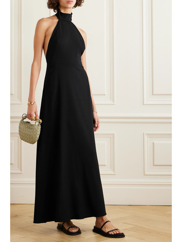 Matteau + NET SUSTAIN stretch-wool halterneck maxi dress