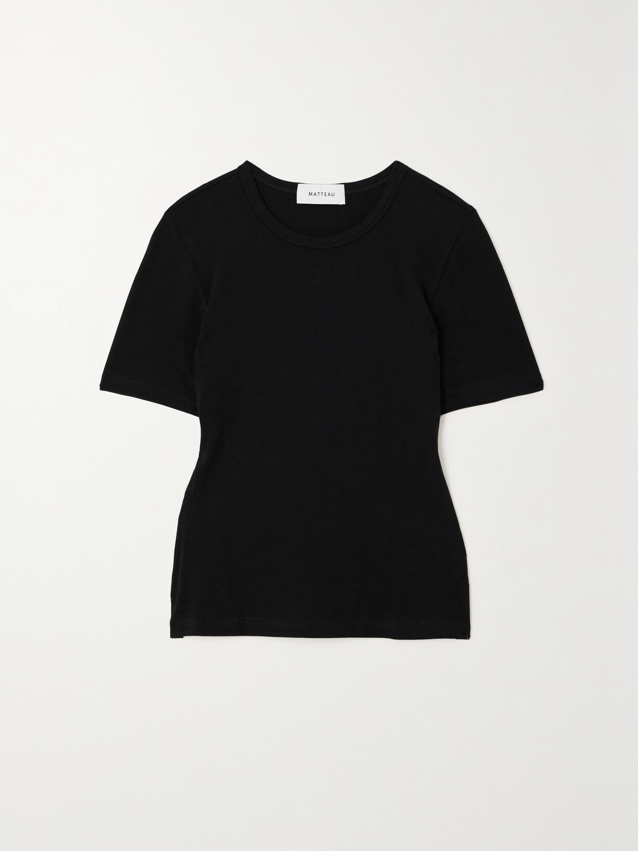 Matteau + Net Sustain Stretch Organic Cotton-jersey T-shirt - Black