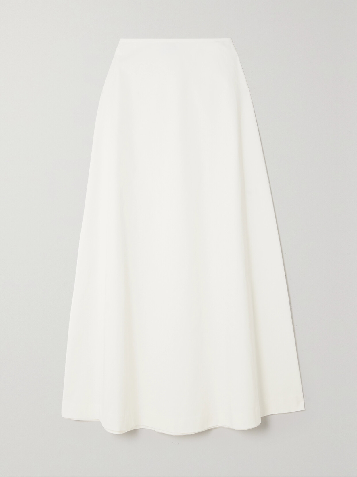 Matteau - + Net Sustain Organic Cotton-blend Twill Midi Skirt - White