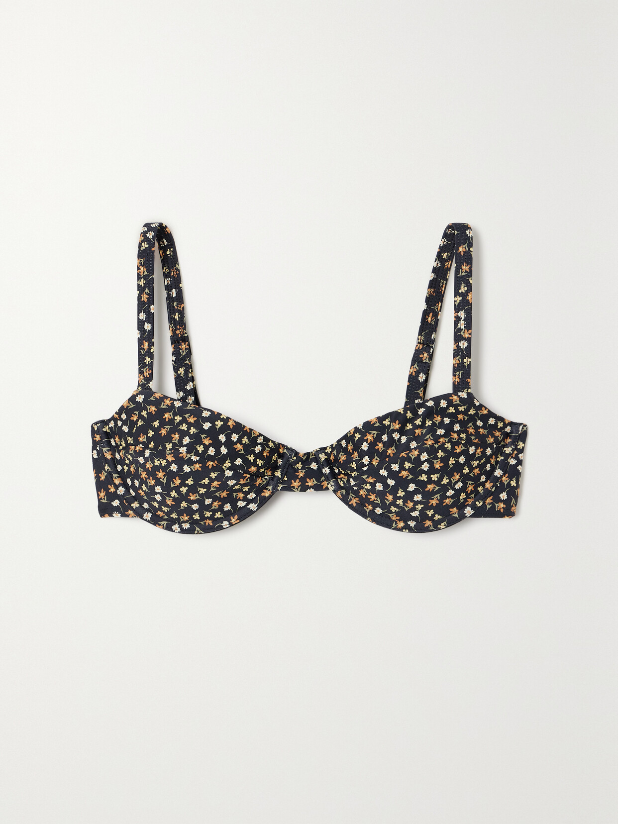 Shop Matteau + Net Sustain Floral-print Recycled Bikini Top In Multi