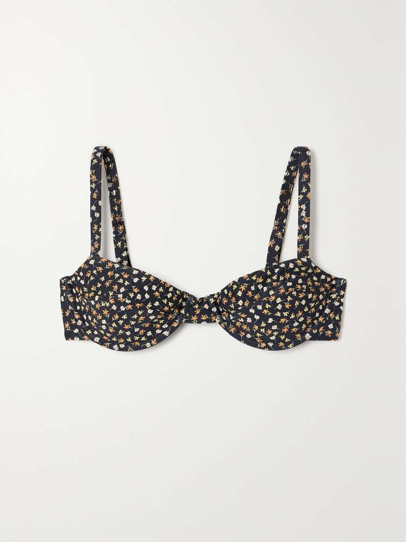 Matteau + Net Sustain Floral-print Recycled Bikini Top